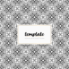 Background mandala seamless pattern vector