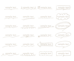 おしゃれな手書きの見出しやタイトルの装飾/素材/タイトル