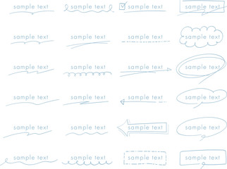 おしゃれな手書きの見出しやタイトルの装飾/素材/タイトル
