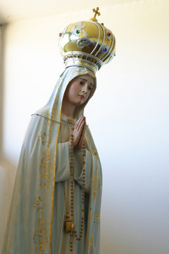 Our Lady of Fatima, statue in the church of St. Anthony of Padua and Virgin Mary Queen of the Martyrs in Lasinja, Croatia