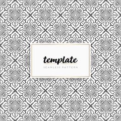 Background mandala seamless pattern vector