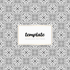 Background mandala seamless pattern vector