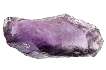 amethyst from India isolated on white background