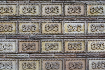 Finishing facade of the building in classical style. backgrounds