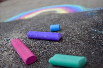 Drawing with chalk