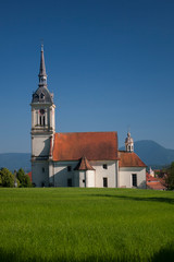 Church Svetega Jerneja in Slovenska Bistrica, just outside the city centre. Beautiful historical church from thirteen century and renovated in eighteen century.