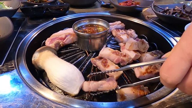 This is a grilled pork in Korea