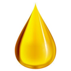 Oil drop or honey isolated on transparent background as industrial and petroleum concept. vector illustration.