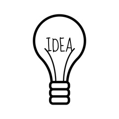 Lightbulb icon. Bulb, lamp icon. Idea sign. Vector