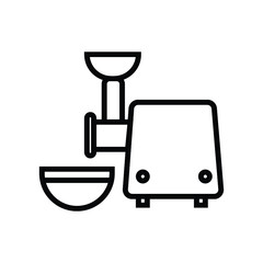 Meat grinder icon line symbol. Isolated vector illustration of icon sign concept for your web site mobile app logo UI design.