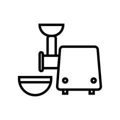 Meat grinder icon line symbol. Isolated vector illustration of icon sign concept for your web site mobile app logo UI design.