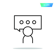 people talk icon isolated on white background.