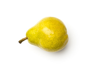 Pear isolated on white background. Top view