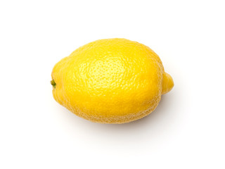 One lemon isolated on white background