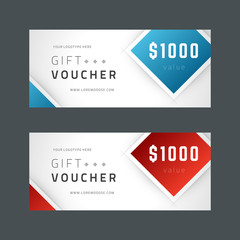 Obraz premium Voucher template abstract gepmetric design