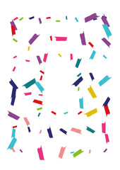 Rainbow Carnival Rain Texture. Rain Background. Confetti Independence Illustration. Rainbow Decoration Illustration.