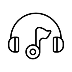 earphones audio flat style icon