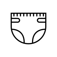 Diaper icon. Baby diapers simple isolated illustration