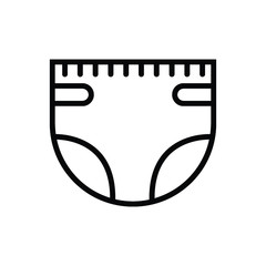 Diaper icon. Baby diapers simple isolated illustration