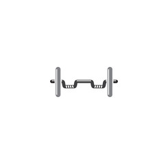 Crossfit related icon on background for graphic and web design. Creative illustration concept symbol for web or mobile app