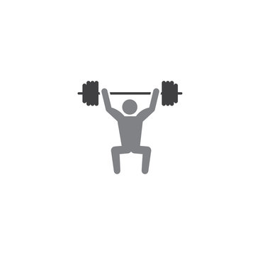 Crossfit related icon on background for graphic and web design. Creative illustration concept symbol for web or mobile app