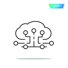 Cloud icon isolated on white background.