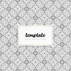 Background mandala seamless pattern vector