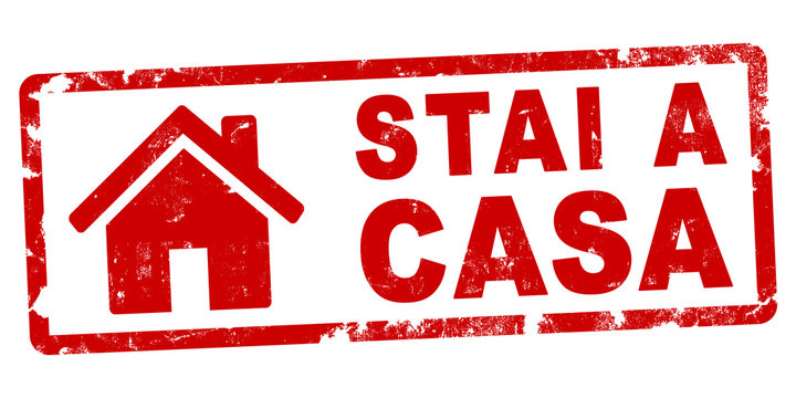 nlsb1437 NewLongStampBanner nlsb - banner casa - etichetta italiano - firmare con l'iscrizione timbro: stai a casa - prevenzione coronavirus - distanza sociale - nuova versione - 2to1 - xxl i9335