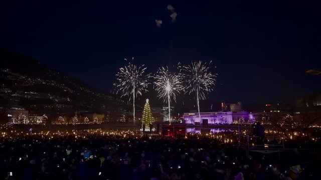 Fireworks Bergen Norway Lysfesten