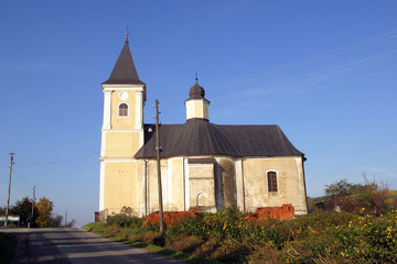 Fototapeta na wymiar Church of St. Francis Xavier in Gornja Rijeka Croatia