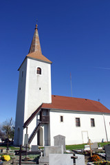 Fototapeta na wymiar Chapel of the Holy Cross in the village Sveti Kriz Brdovecki, Croatia