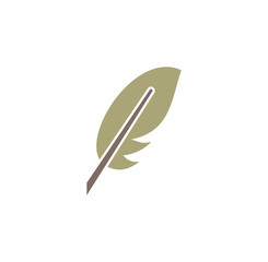 Feather icon on background for graphic and web design. Creative illustration concept symbol for web or mobile app