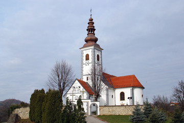 Fototapeta na wymiar Church of the Visitation of the Virgin Mary in Donja Visnjica, Croatia