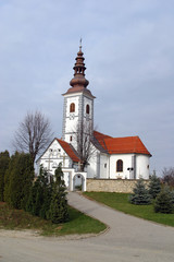 Fototapeta na wymiar Church of the Visitation of the Virgin Mary in Donja Visnjica, Croatia