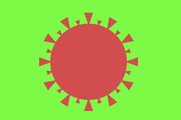 covid-19 of coronavirus pattern with green background  mine