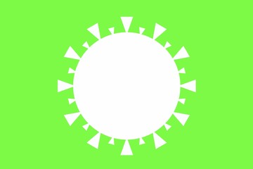 covid-19 of coronavirus pattern with green background