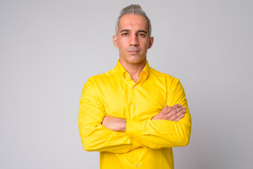 Portrait of handsome Persian businessman with arms crossed