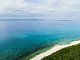 マンタと遭遇できるか！ハートアイランド黒島の海岸線より空撮