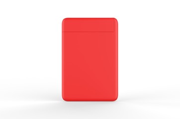 Blank Small Pocket Perfume Plastic Container For Branding, 3d render illustration.