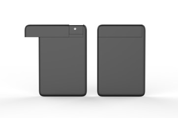 Blank Small Pocket Perfume Plastic Container For Branding, 3d render illustration.