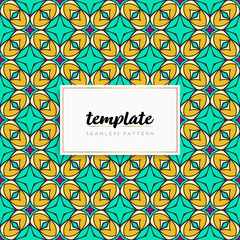 Colorful mandala seamless pattern vector