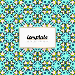 Colorful mandala seamless pattern vector