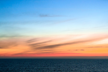 Naklejka na ściany i meble Beautiful sunrise in the North Sea.
