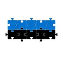 Flag of Estonia  The national Flag of Estonia .   Estonian Puzzle Flag