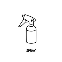 Spray line flat icon. Linear image for watering and irrigation plants. Concept for web banners, site and printed materials.