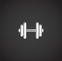 Crossfit related icon on background for graphic and web design. Creative illustration concept symbol for web or mobile app