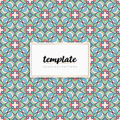 Colorful mandala seamless pattern vector