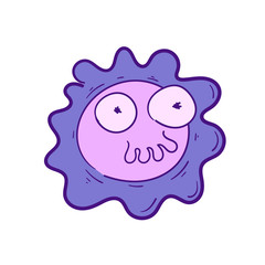 Coronavirus medical illustration, isolated on white background