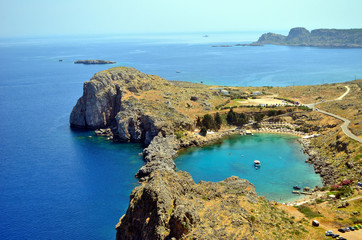 Heart-like laguna on Rhodes island