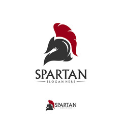 Spartan Logo Vector Template, Spartan Helmet Logo design concept